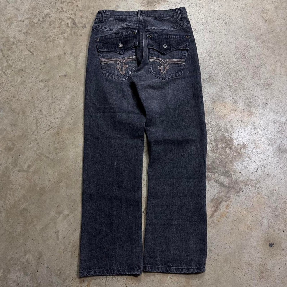 Y2K Black Faded Denim Streetwear Grunge Affliction Jeans